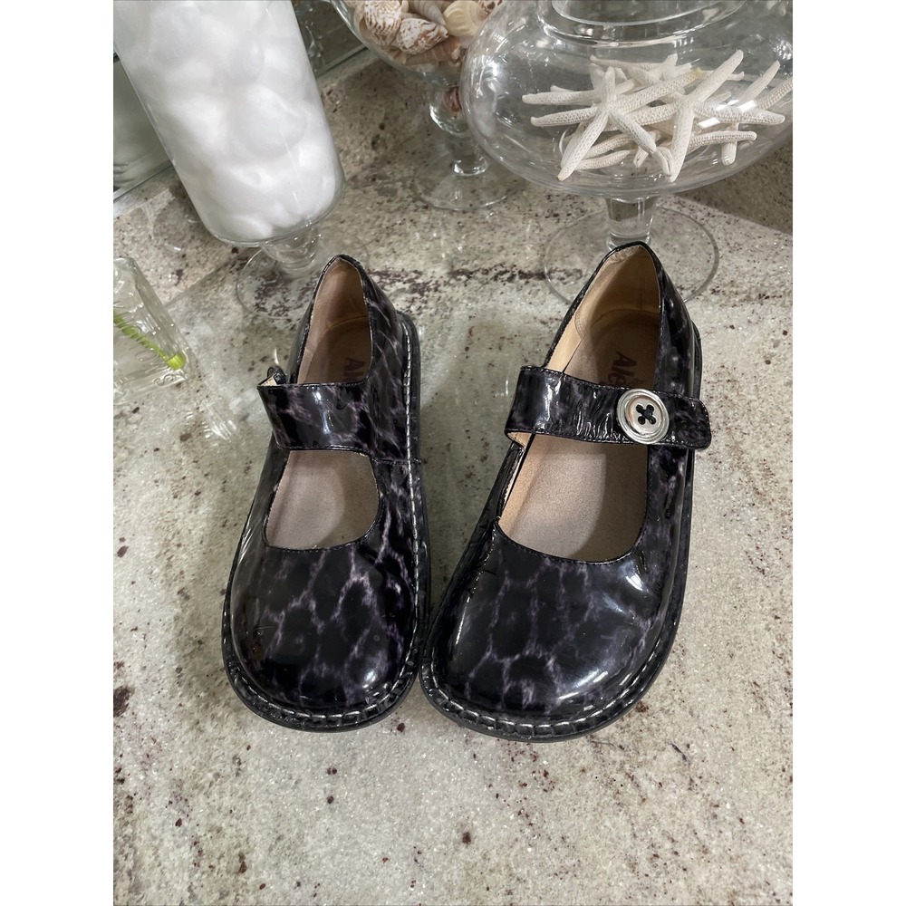 Alegria Women Shoe Paloma Rockstar Size 6M EUR 36 Mary Jane Gray Cheetah Animal